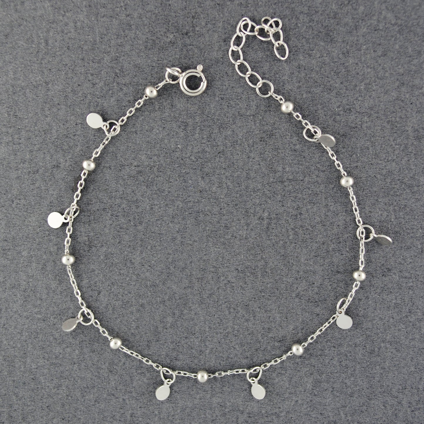 Sterling Silver Spheres & Dangles Bracelet