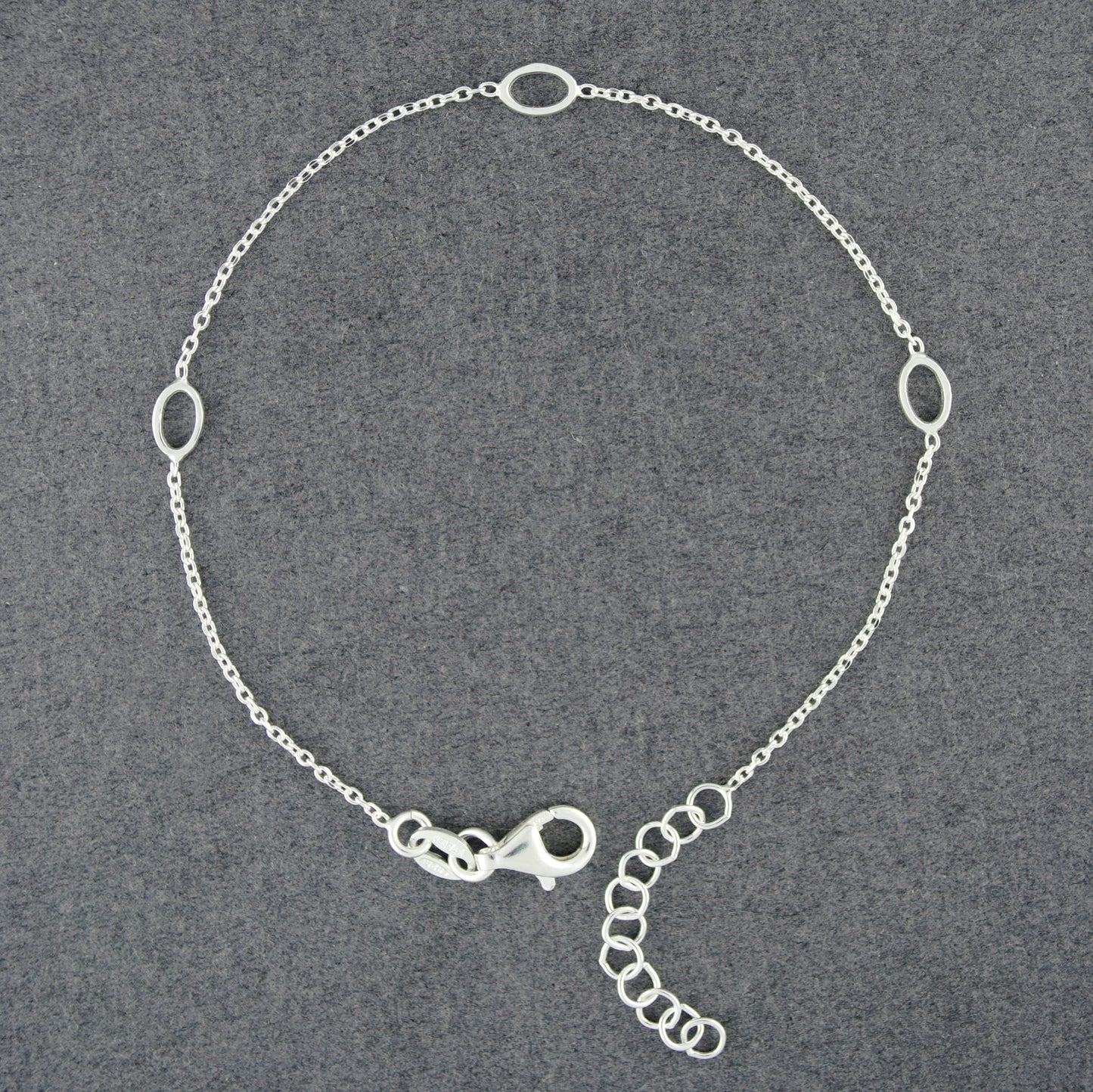 Sterling Silver Tiny Ovals Bracelet