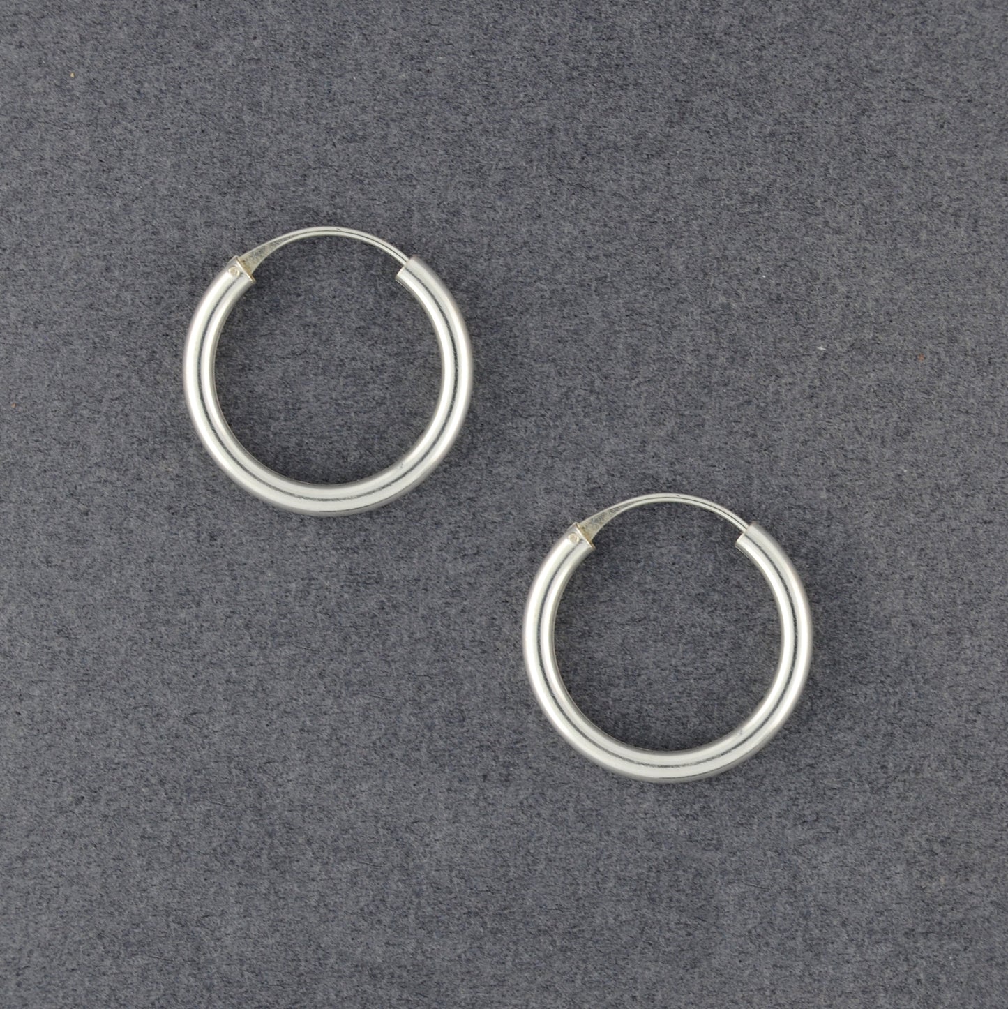 Sterling Silver Thick 25mm Continuous Hoop Earrings