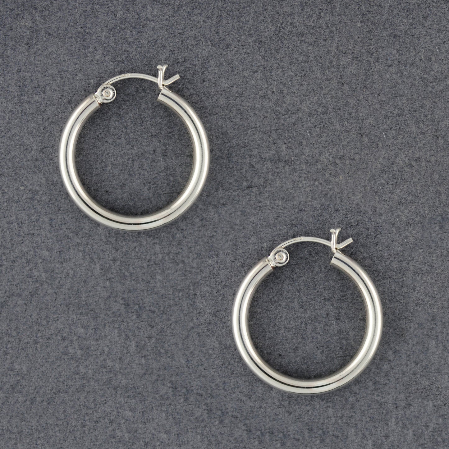 Sterling Silver Snap Post Hoop Earrings