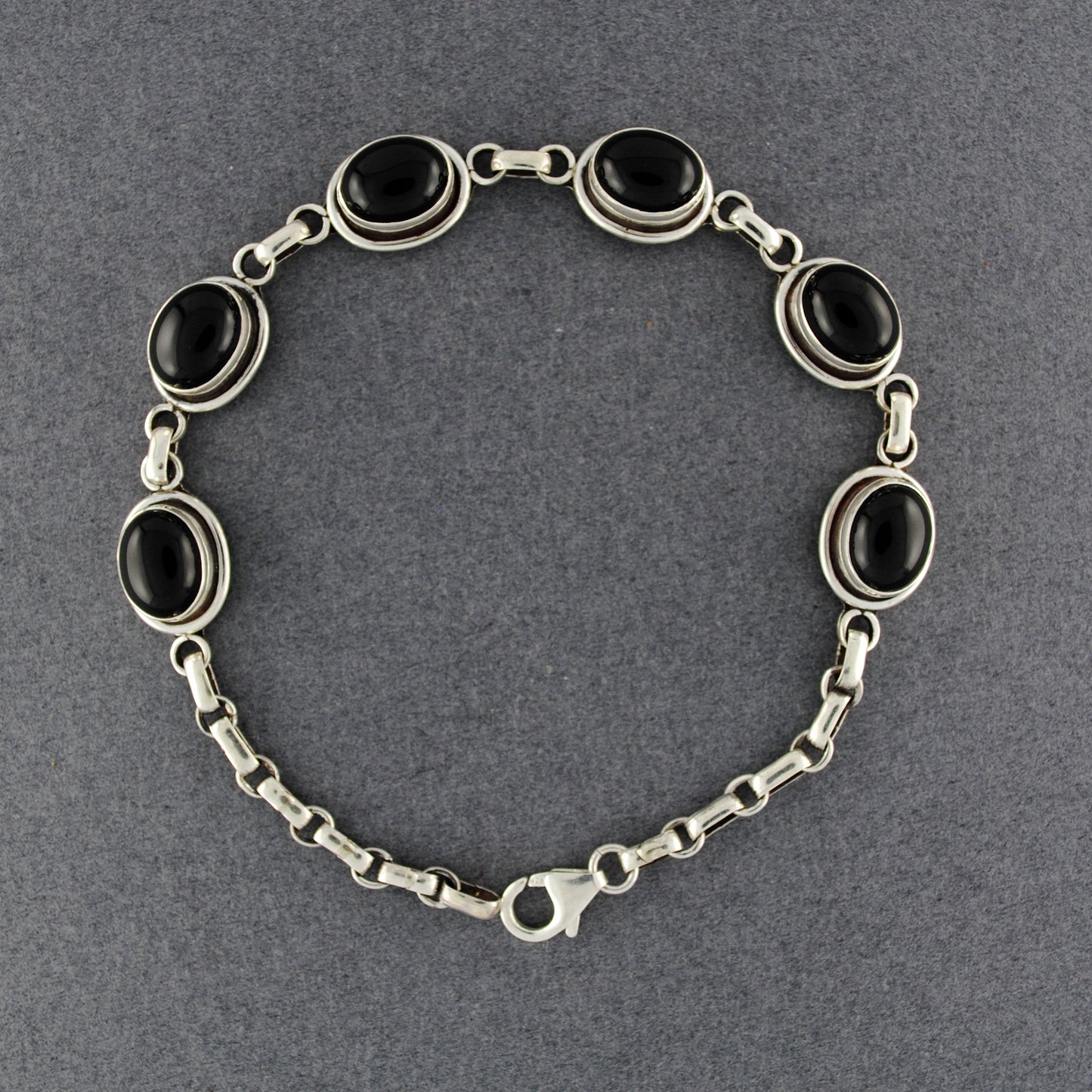 Sterling Silver Onyx Bracelet