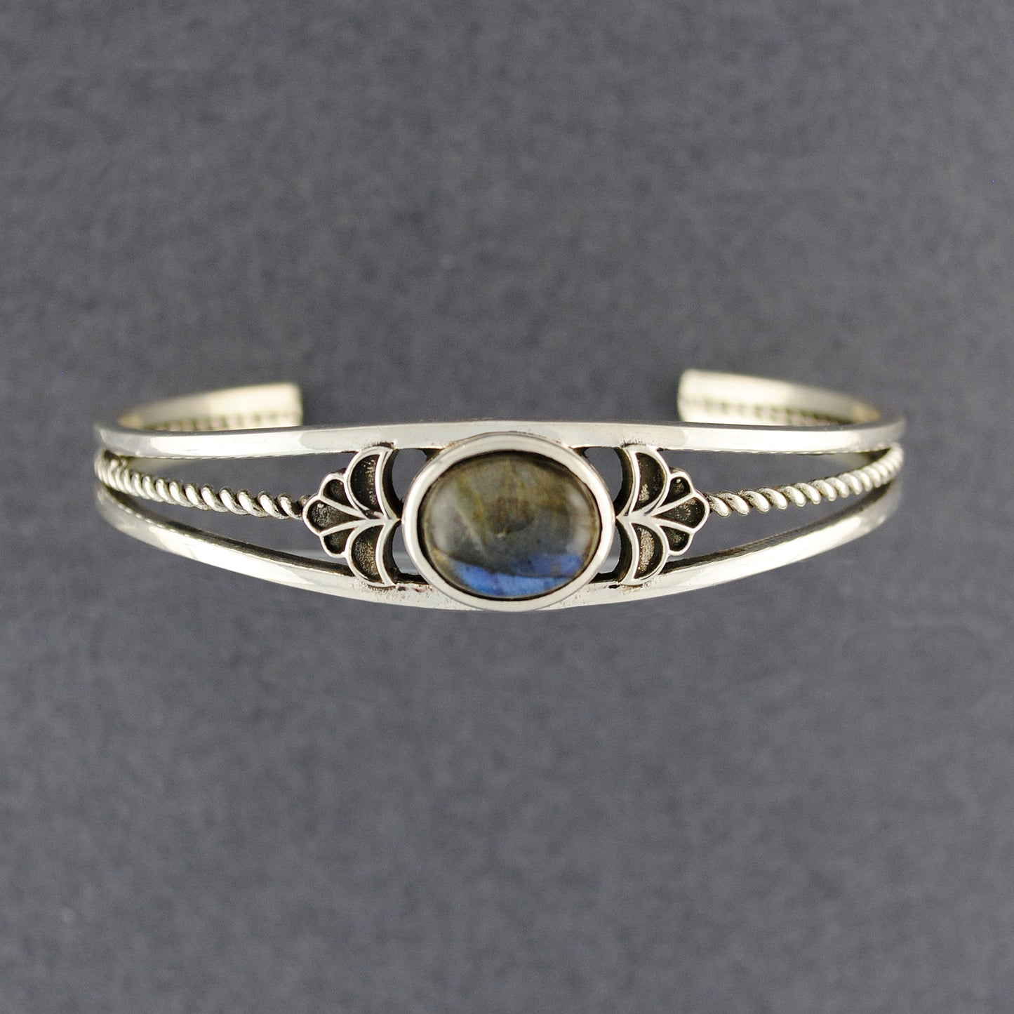Sterling Silver Labradorite Cuff Bracelet
