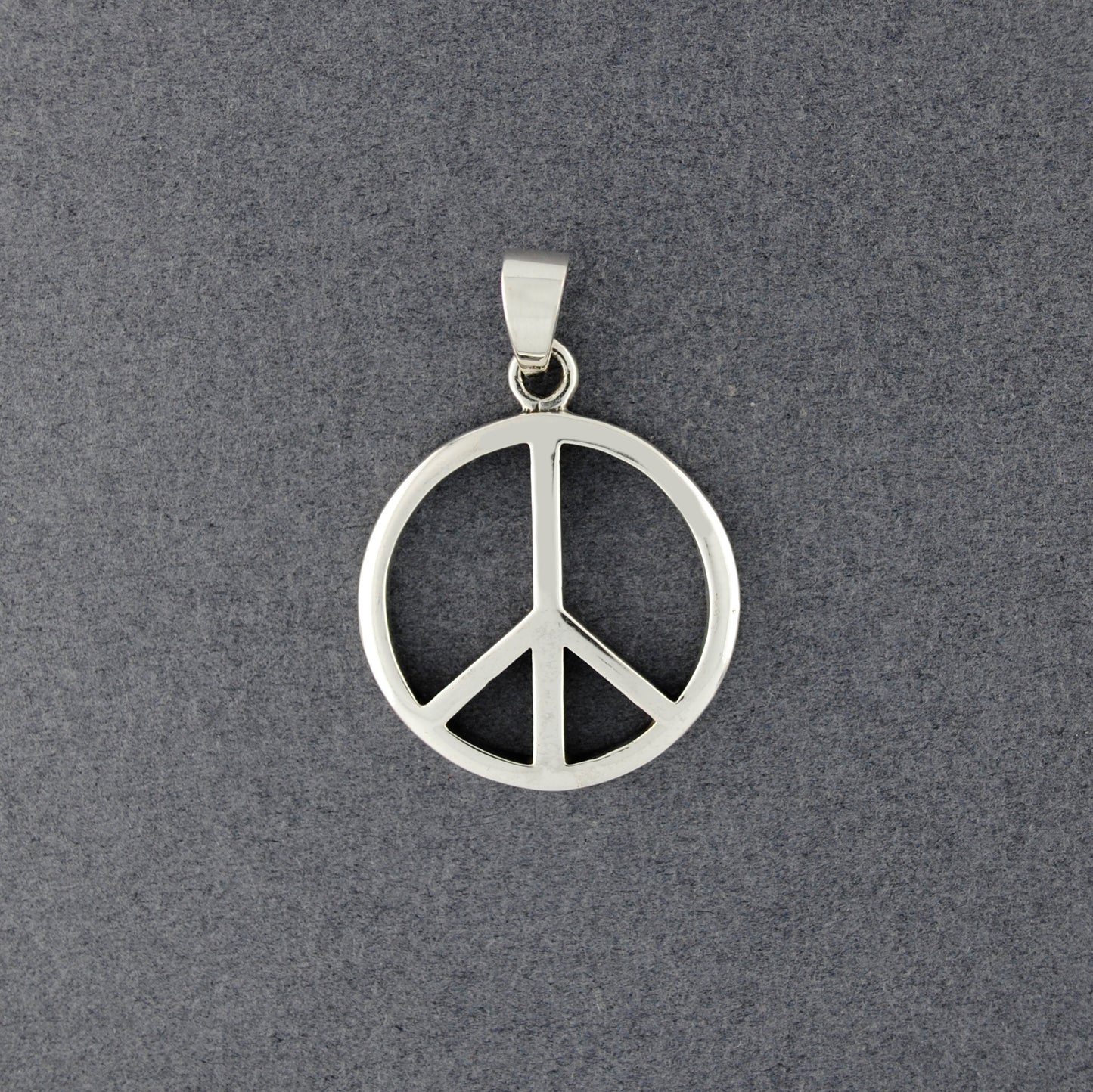 Sterling Silver Peace Sign Pendant