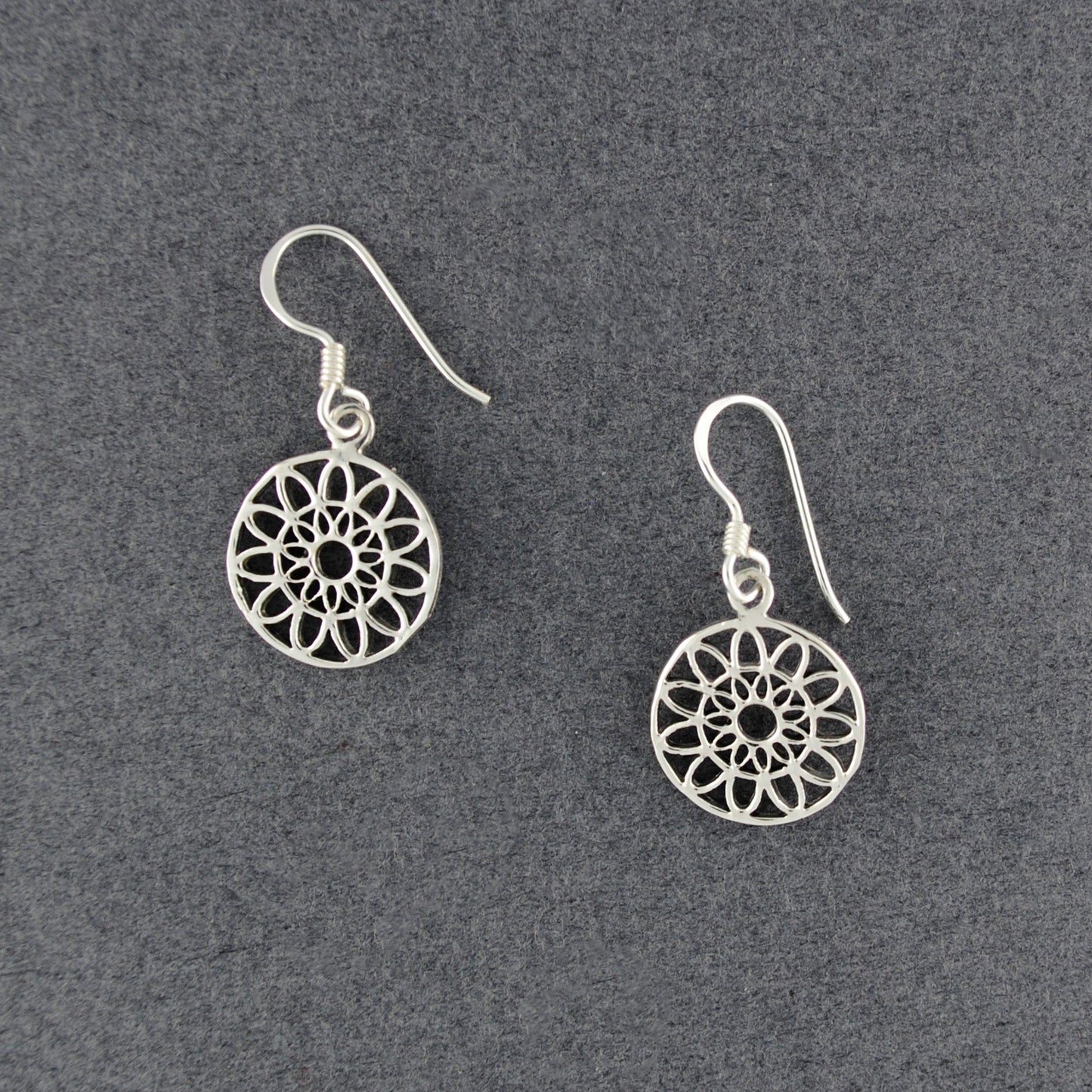 Sterling Silver Mandala Earrings