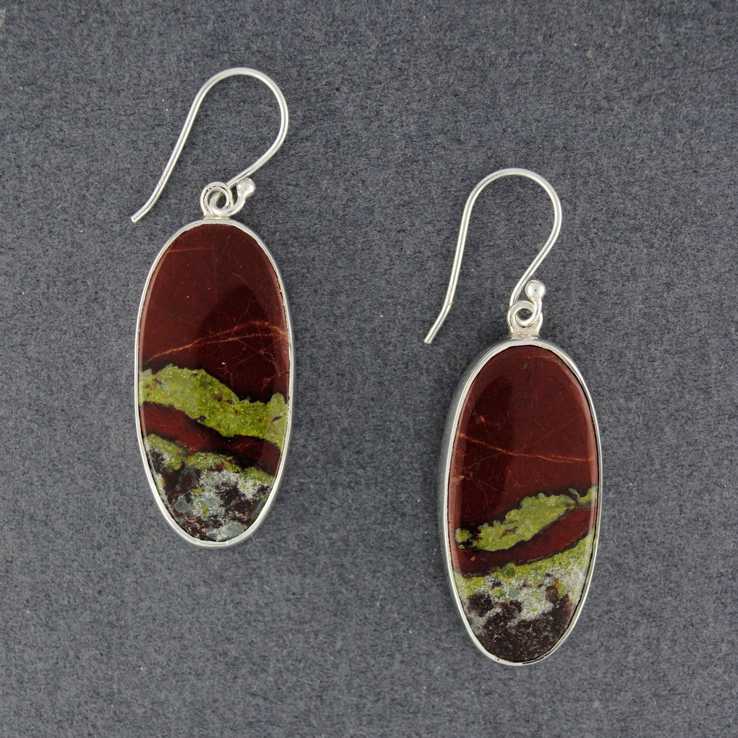 Sterling Silver Red Creek Jasper Earrings