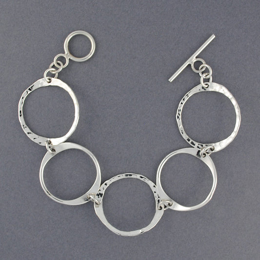 Sterling Silver Large Circles Bracelet