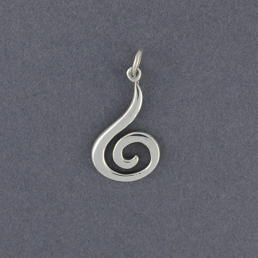 Sterling Silver Hanging Spiral Pendant