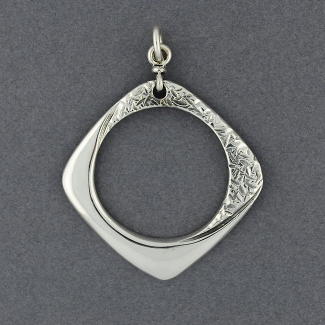Sterling Silver Dual Texture Pendant