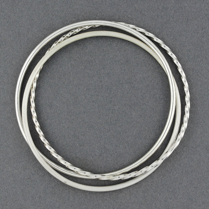 Sterling Silver 3-in-1 Bangle