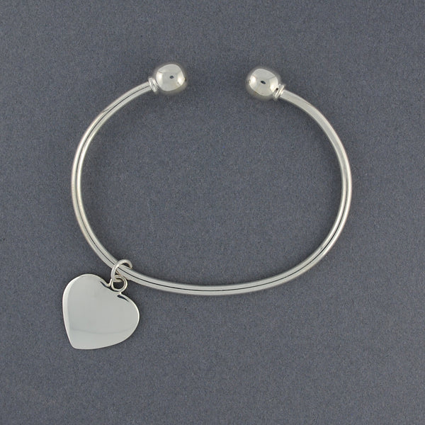 Sterling Silver Heart Charm Bracelet