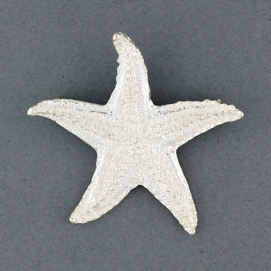 Sterling Silver Detailed Starfish Pin