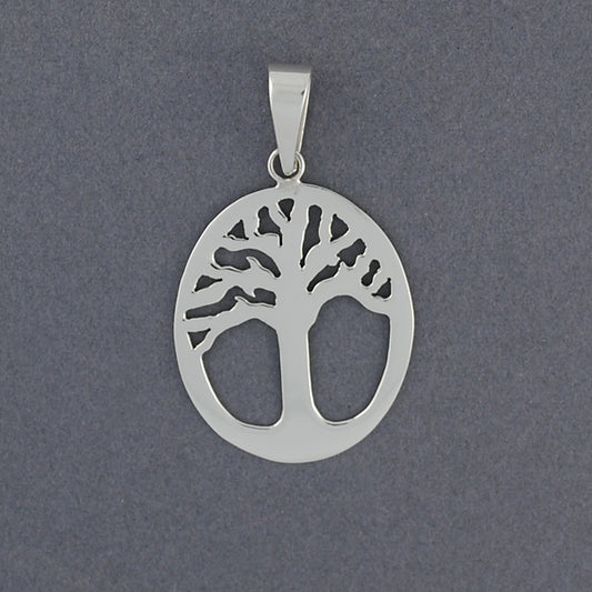 Sterling Silver Framed Tree Pendant