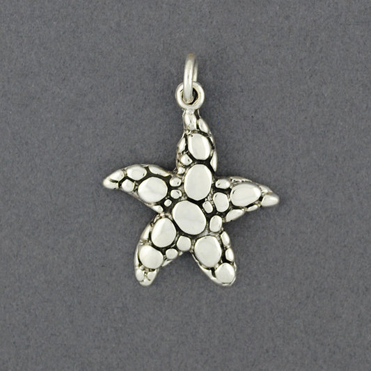 Sterling Silver Carved Starfish Pendant