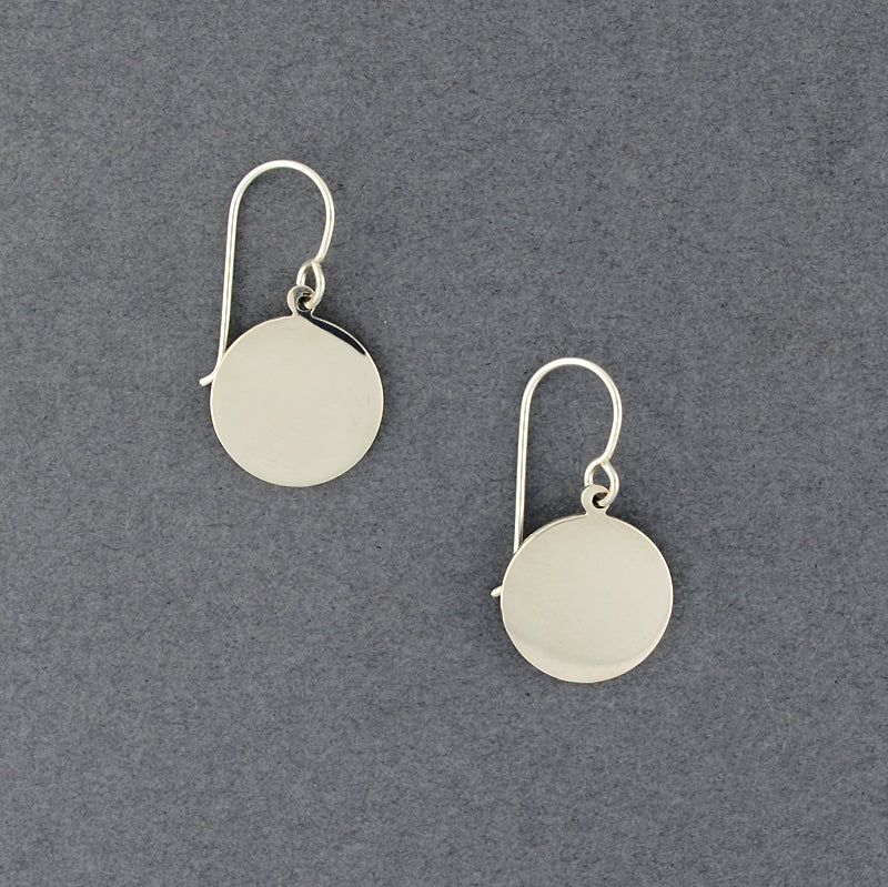 Sterling Silver Flat Circle Earrings