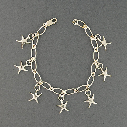 Sterling Silver Starfish Charm Bracelet