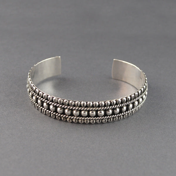 Sterling Silver Antique Detailed Cuff