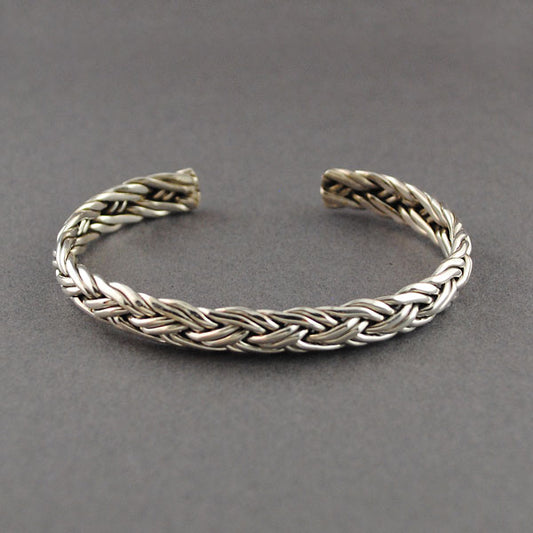 Sterling Silver Double Braided Cuff