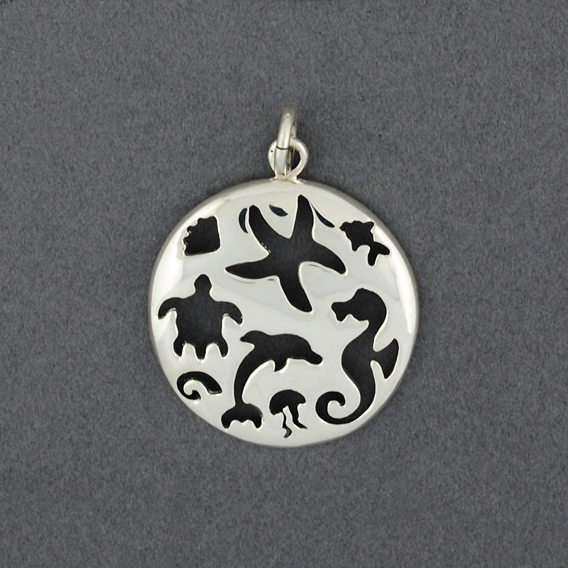 Sterling Silver Sealife Cutout Pendant