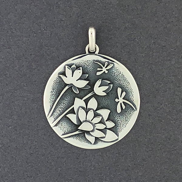 Lotus Flower and Dragonfly Pendant