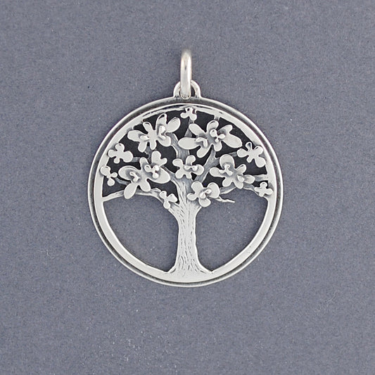 Tree of Life with Flowers Pendant