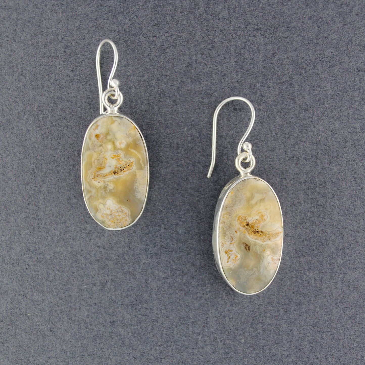 Sterling Silver Ocean Jasper Earrings