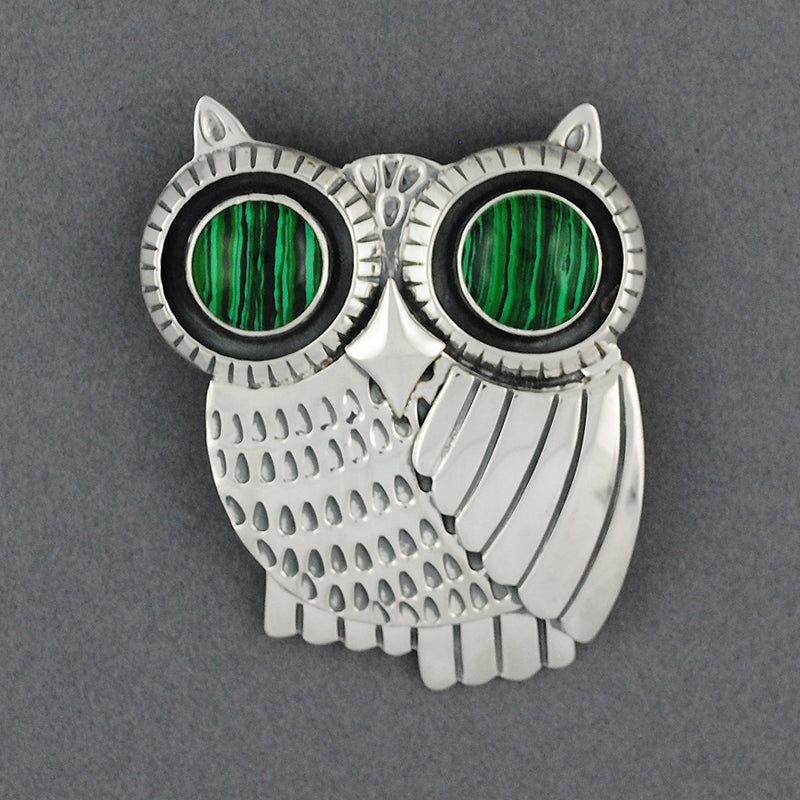 Sterling Silver Owl Pin / Pendant