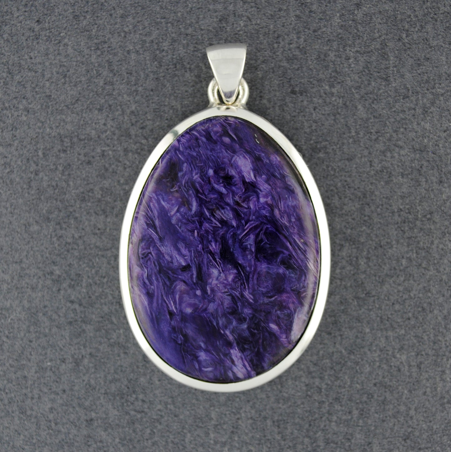 Sterling Silver Charoite Drop Pendant
