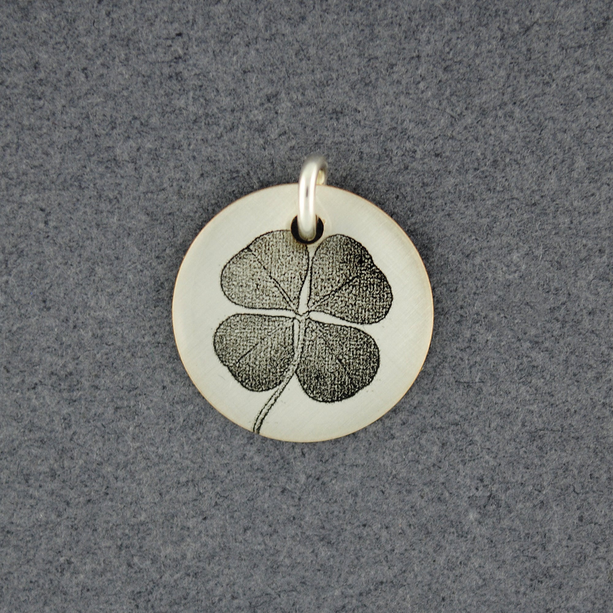 Sterling Silver Four Leaf Clover Flat Picture Pendant – Green River ...