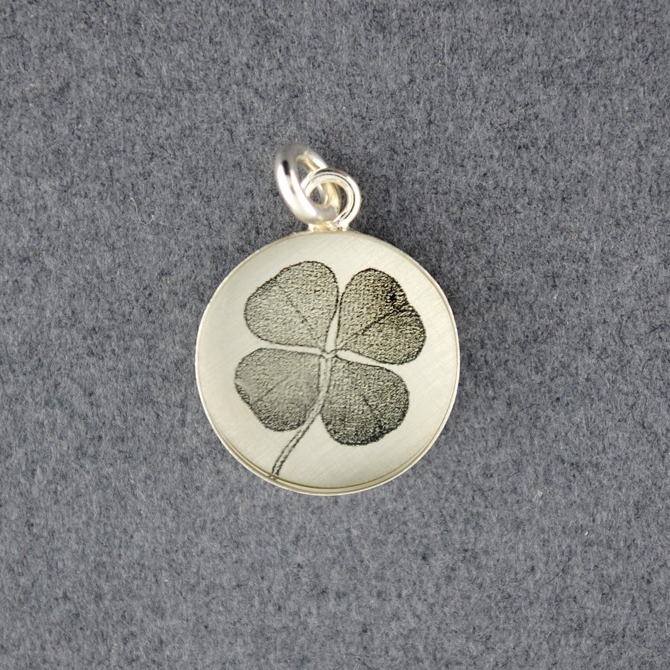 Sterling Silver Four Leaf Clover Picture Pendant – Green River Silver Co.