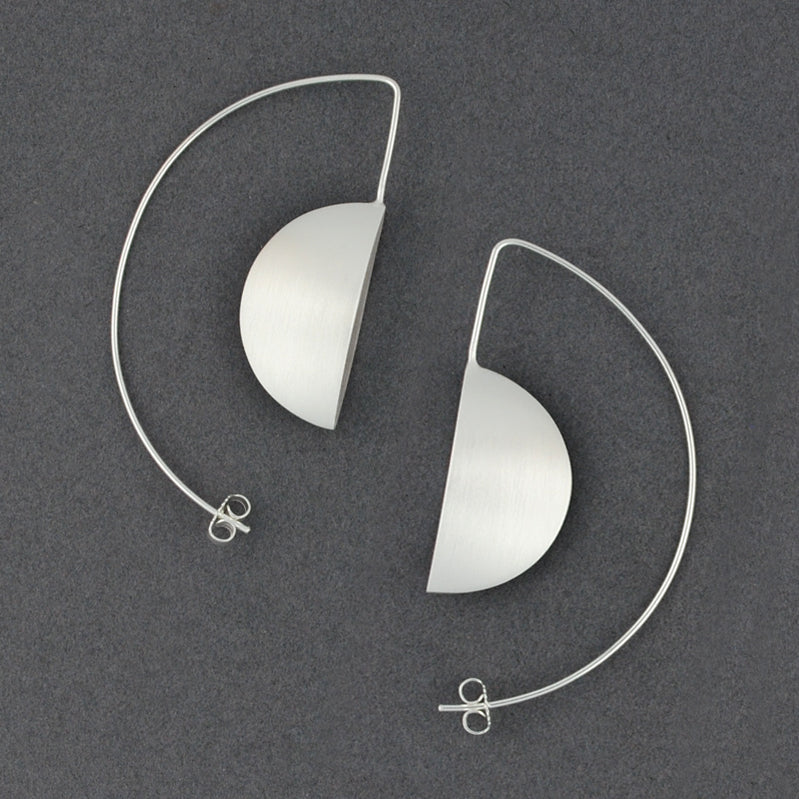 Large Half Moon Hoop Earring