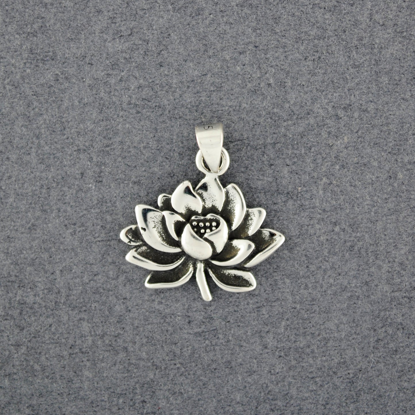 Sterling Silver Mini Lotus Flower Pendant