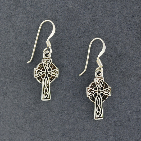 Sterling Silver Medium Celtic Cross Earrings