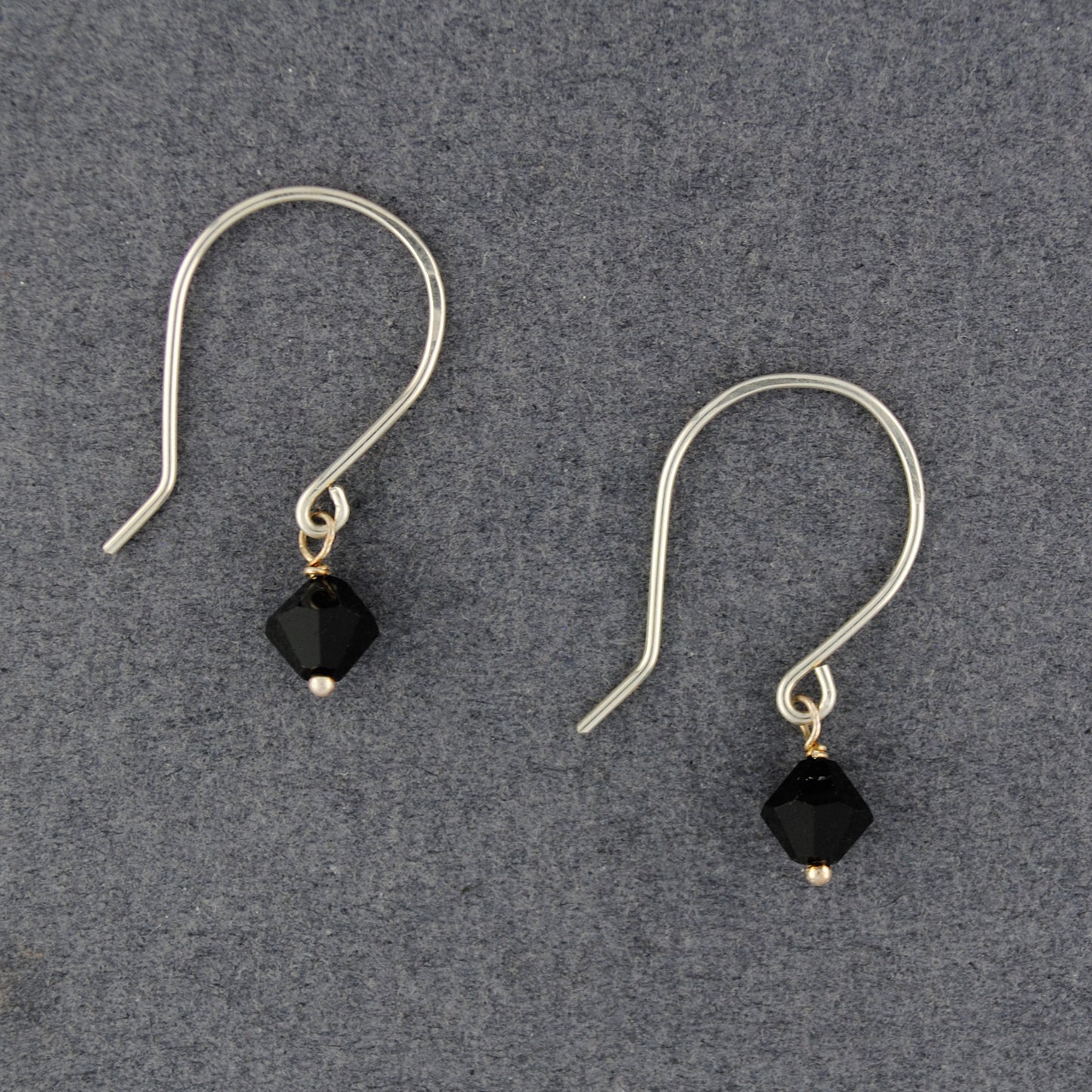 Sterling Silver Lola Jet Swarovski Crystal Earrings