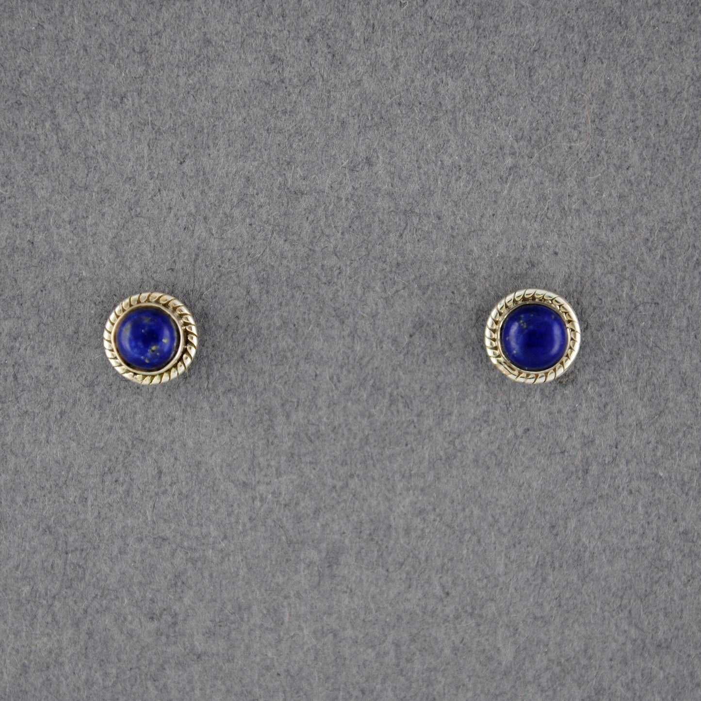 Sterling Silver Lapis Stud Earrings