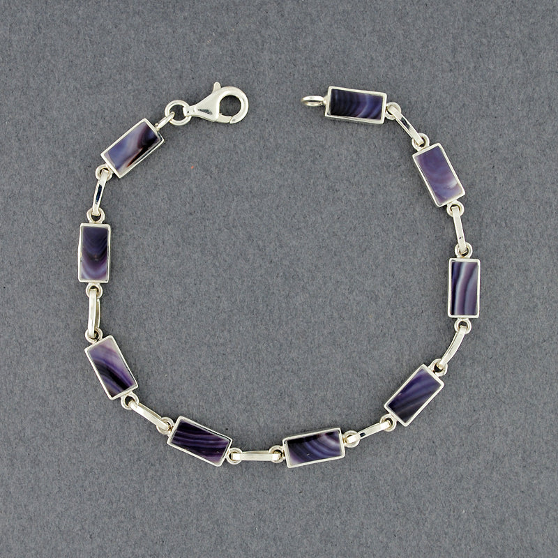 Wampum Rectangle Link Bracelet