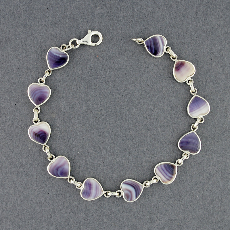 Wampum Heart Link Bracelet
