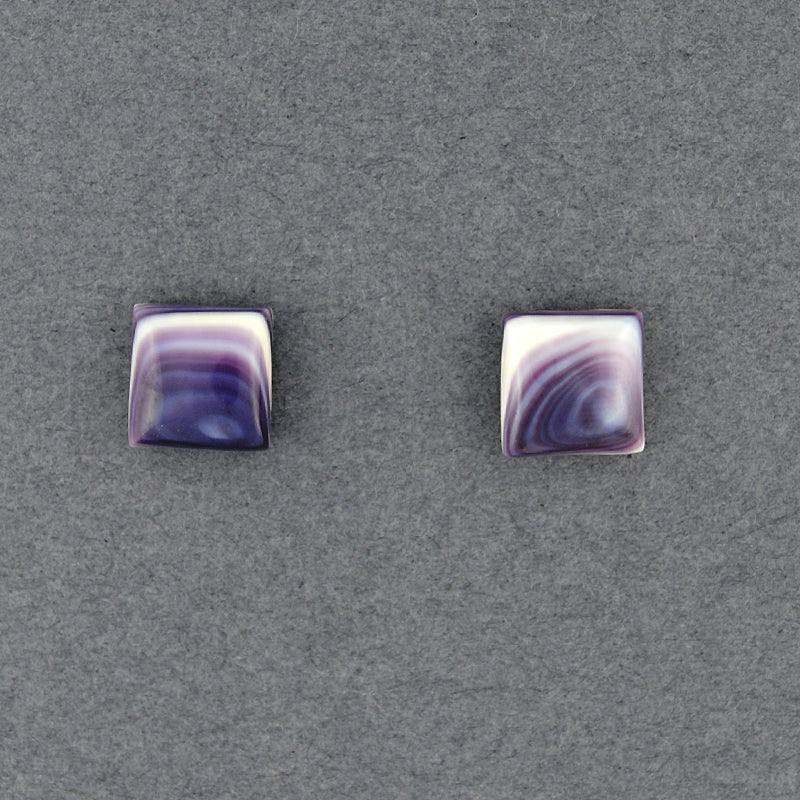 Wampum Square Post Earring
