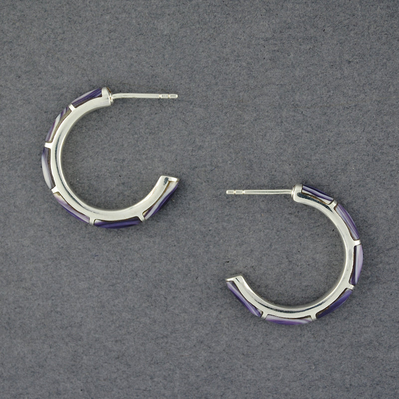 Wampum Hoop Earring
