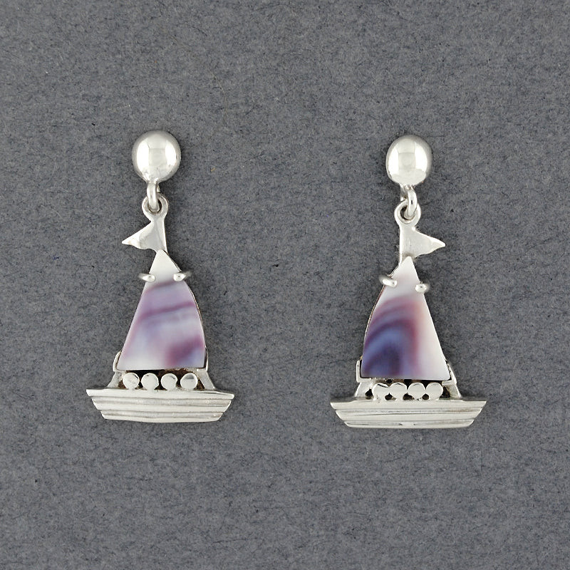 Wampum Boat Earring
