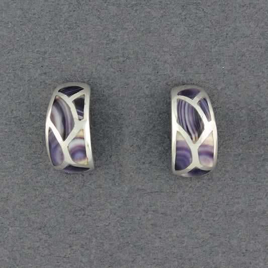 Wampum Curved Mosaic Earring