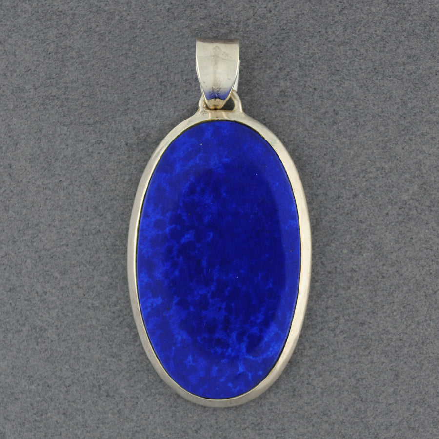 Sterling Silver Lapis Oval Pendant