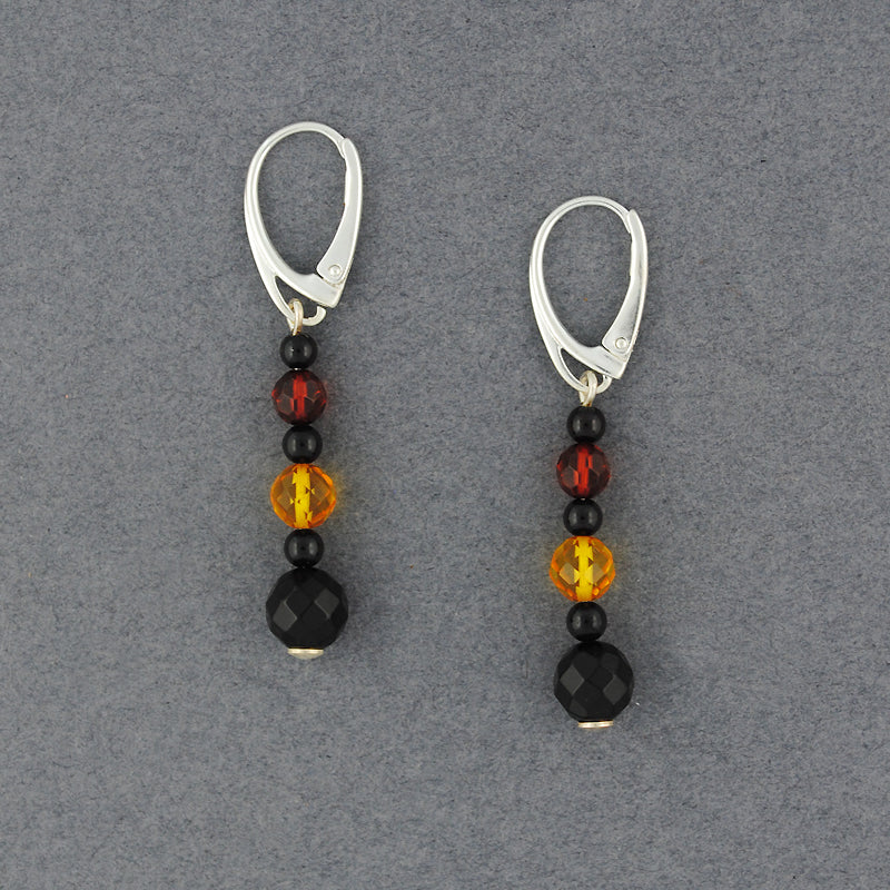 Amber Long Beaded Earrings
