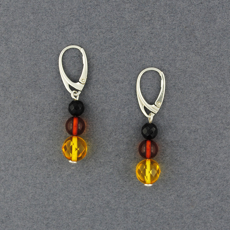 Amber Large Beaded Earrings