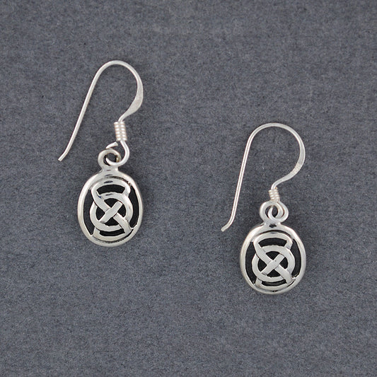 Sterling Silver Celtic Infinity Oval Earrings