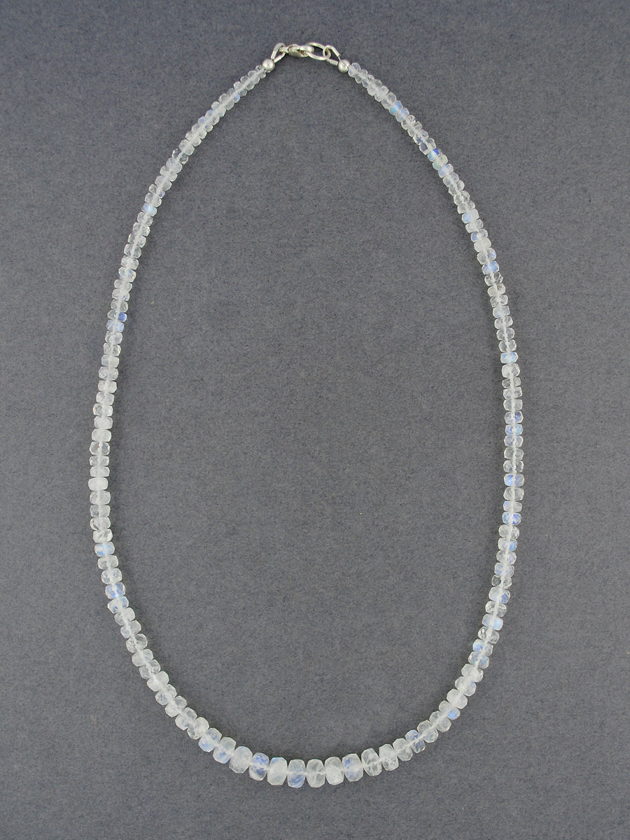 Rainbow Moonstone Beaded Necklace