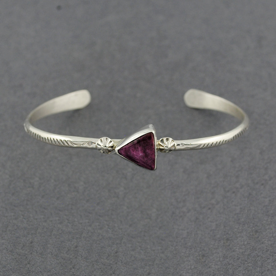 Sterling Silver Spiny Oyster Arrow Cuff