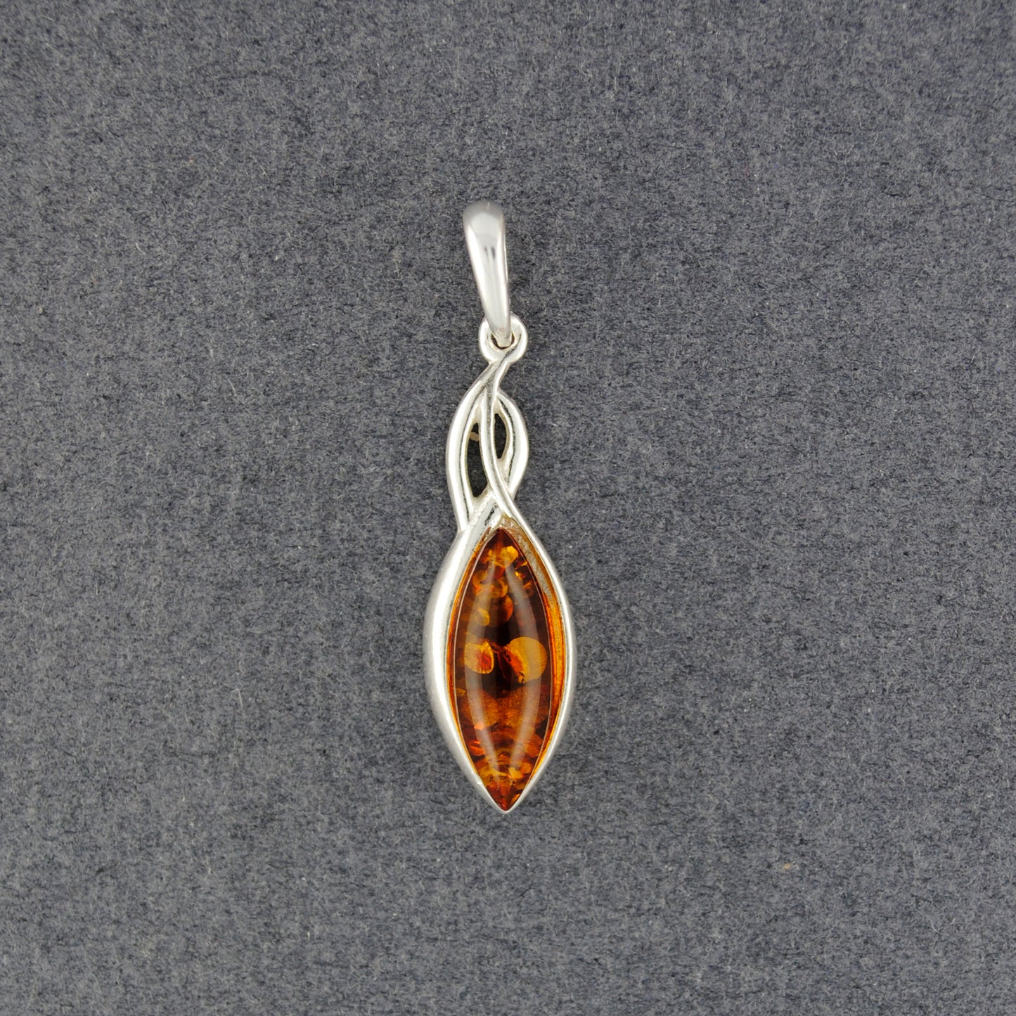 Amber Looped Marquis Pendant