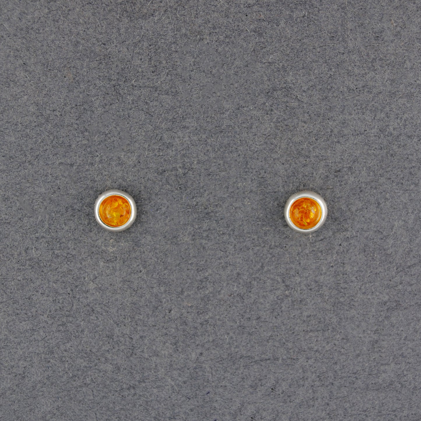 Amber Small Circle Post Earrings