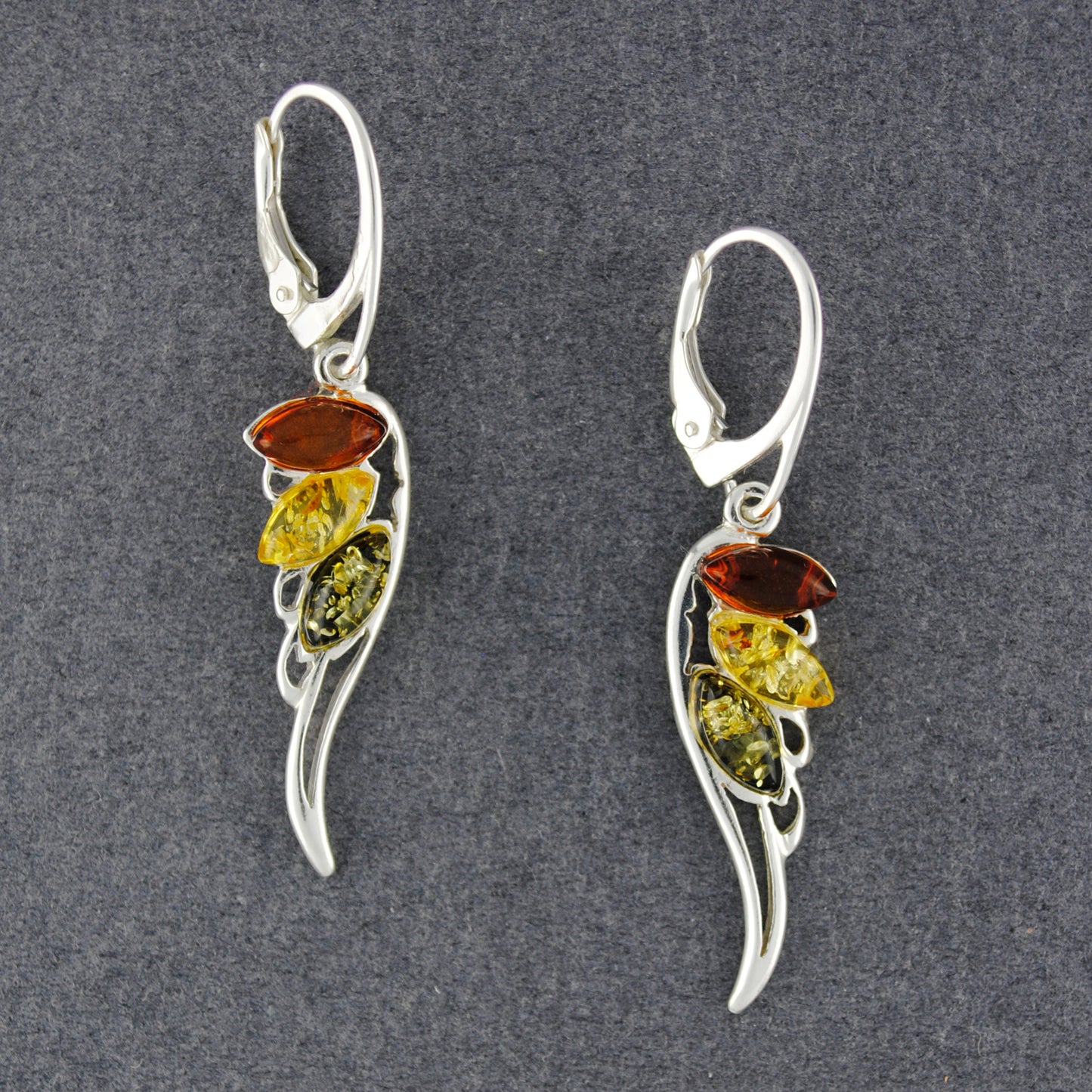 Multi Amber Wing Earrings