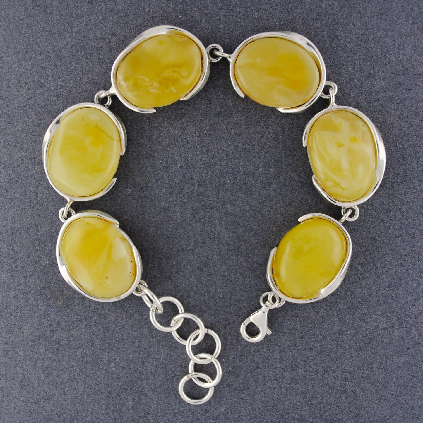 Butterscotch Amber Large Ovals Bracelet
